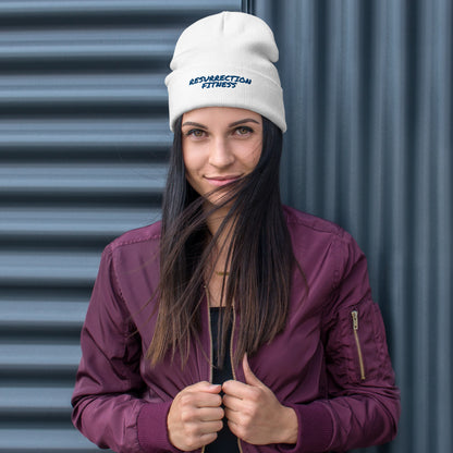 Resurrection Script Embroidered Beanie